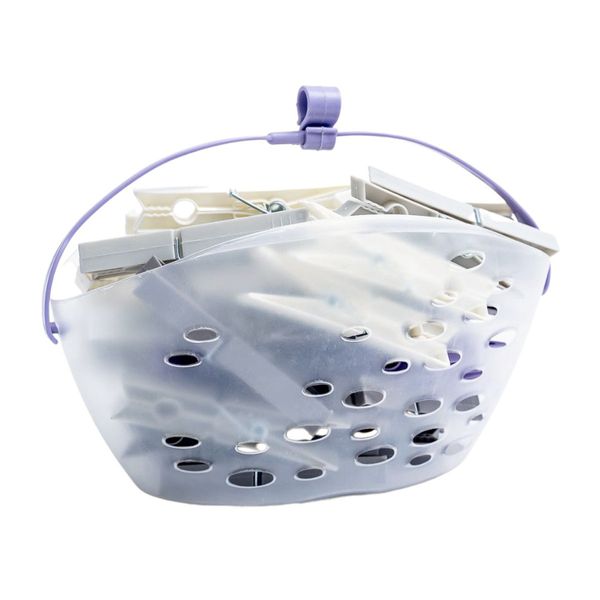 Cesto com 36 prendedores de plástico multiuso - simplo
