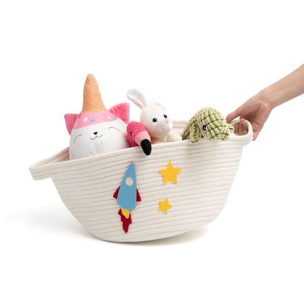 Cesto arco-íris 35cm de corda - oikos