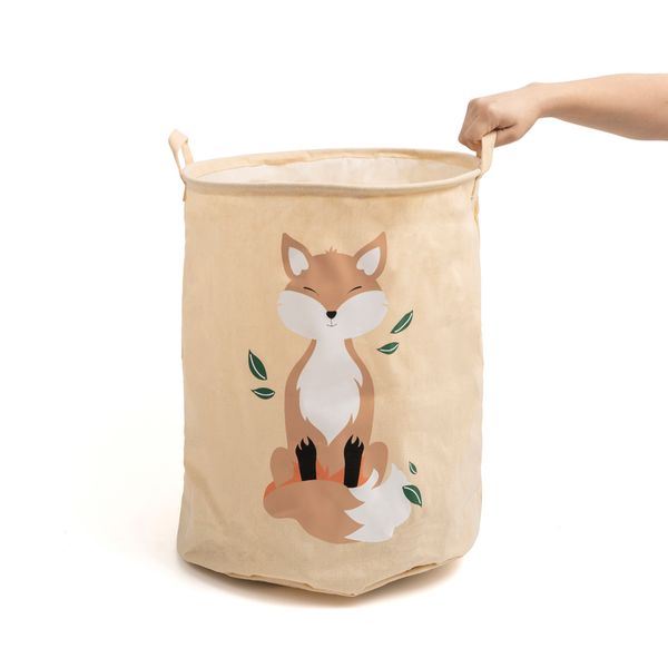 Cesto infantil de linho estampado  - oikos