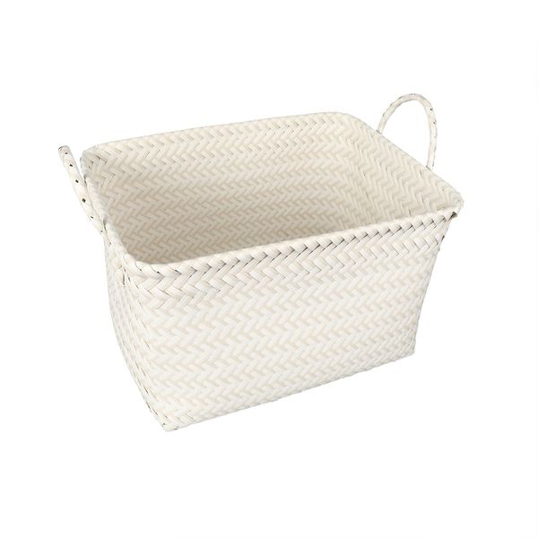 Cesto organizador retangular 40cm com alças de plástico - oikos