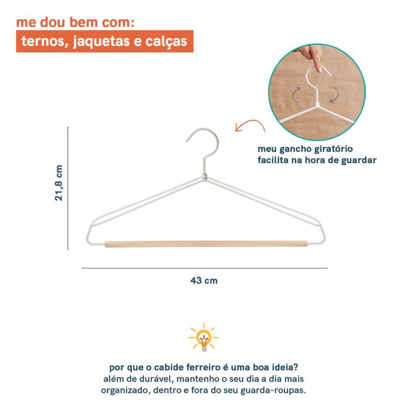 Cabide ferreiro para terno - oikos