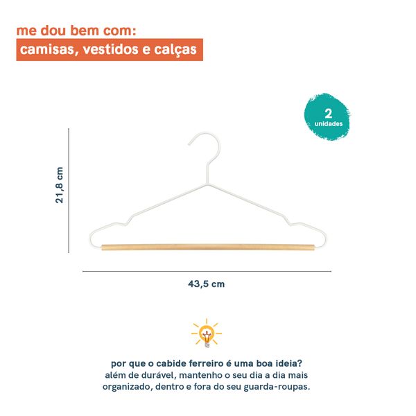 Conjunto de 2 cabides ferreiro - oikos