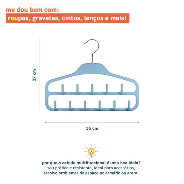 Cabide multicional com 11 ganchos oikos