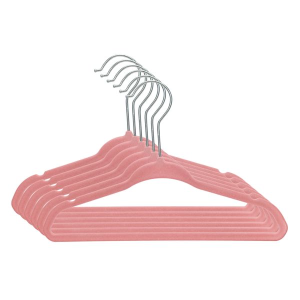 Kit de cabide infantil de veludo rosa oikos - 30 unidades