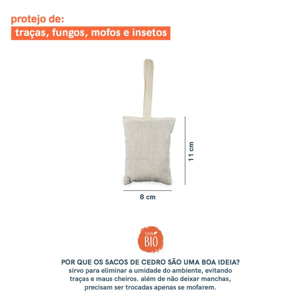 Conjunto de 2 sacos com cedro oikos