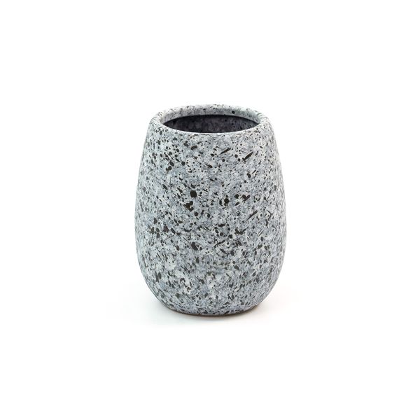 Porta objetos de cerâmica granulado cinza - oikos