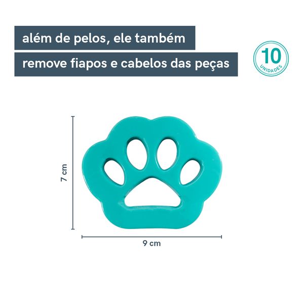 Conjunto com 10 removedores de pelos para máquina de lavar oikos