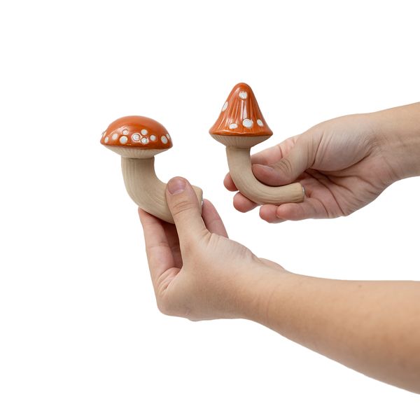 Kit 2 ganchos de cogumelo de cerâmica resistentes - oikos