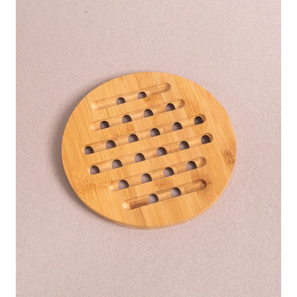 Descanso de panela de bambu dia.19cm - oikos