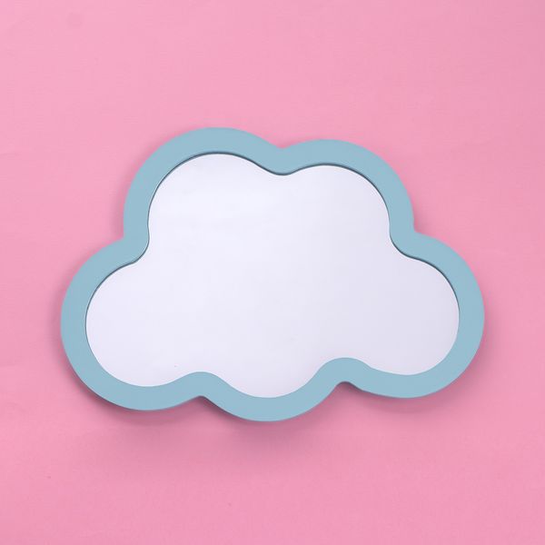 Moldura com espelho decorativa de parede nuvem em mdf - oikos