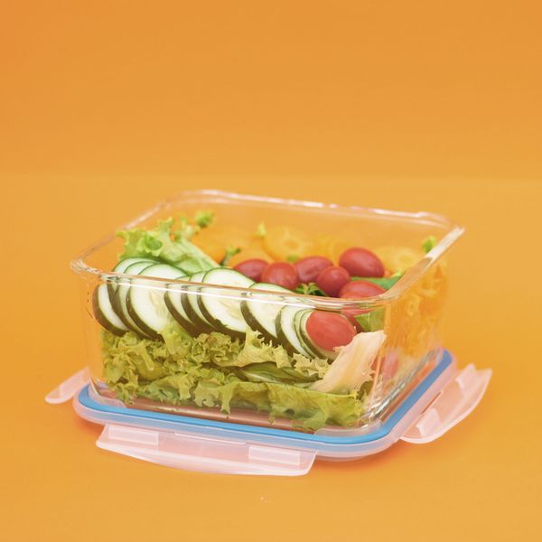 Pote de vidro hermético quadrado com trava - 2200ml transparente oikos