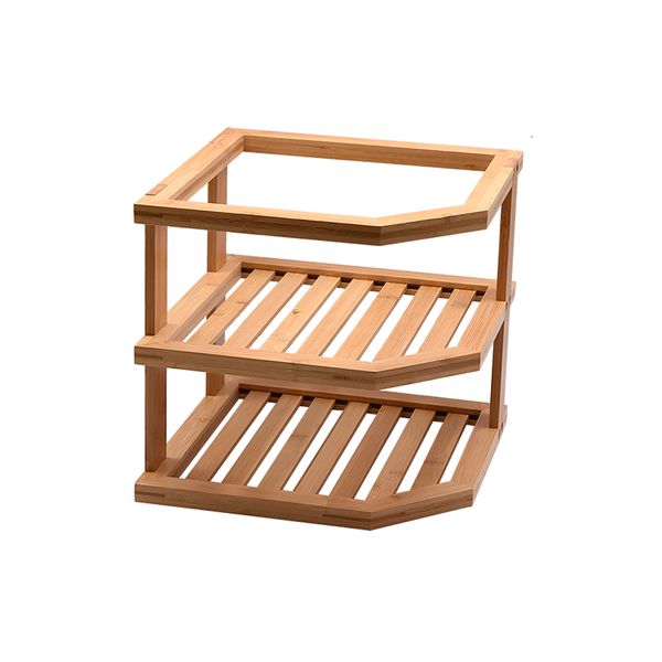 Organizador de canto de bambu 2 andares - oikos natural