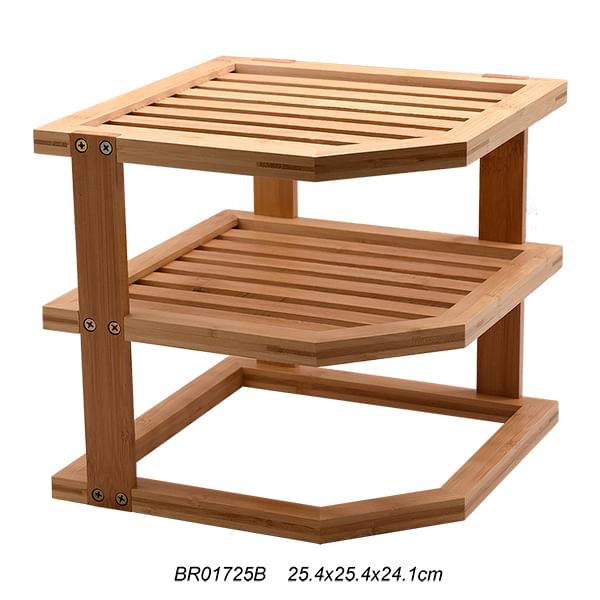 Organizador de canto de bambu 2 andares - oikos natural