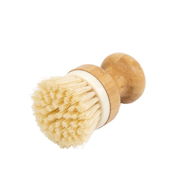 Escova de limpeza redonda com pega de bambu - oikos