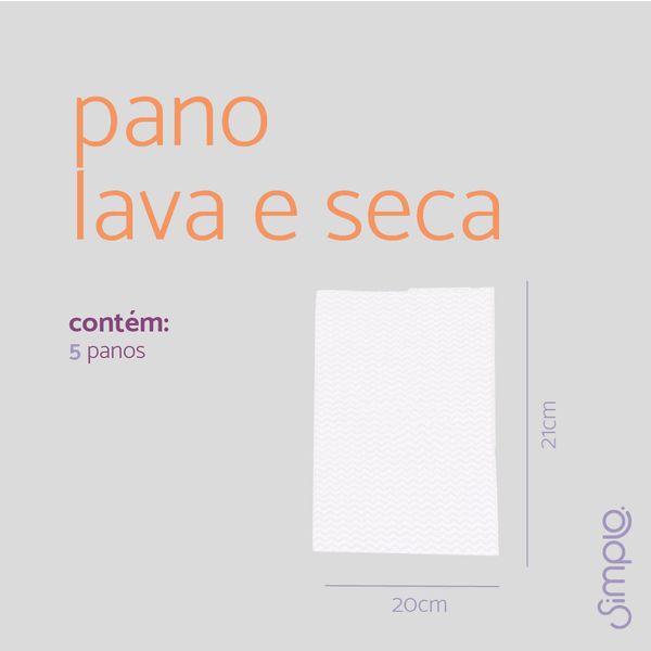 Panos lava e seca 5 peças - simplo