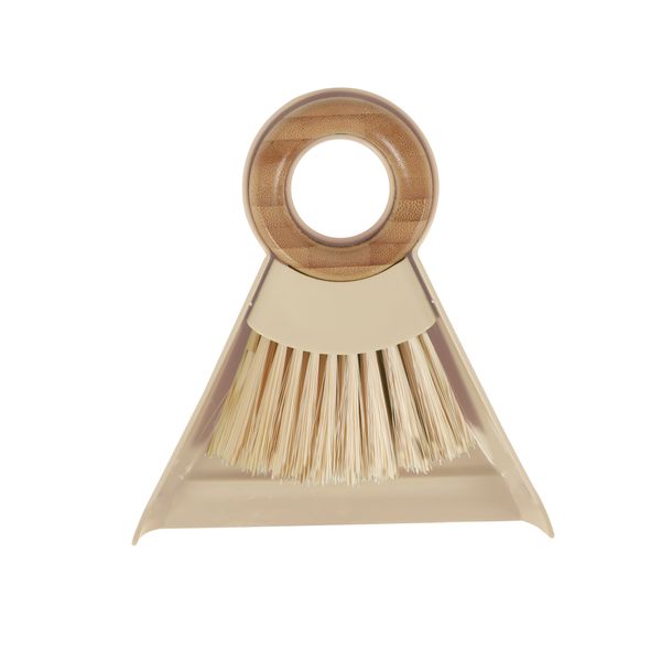 Kit escova de bambu e pá para limpeza diária multiuso- oikos