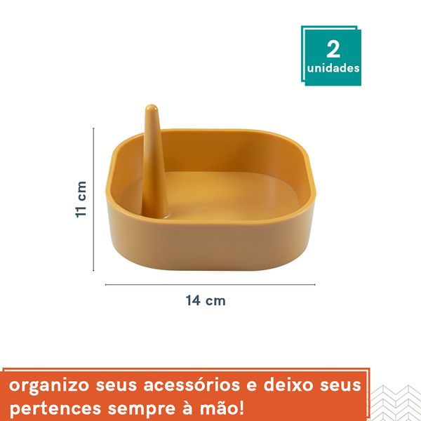 Kit 2 mini organizadores mostarda oikos