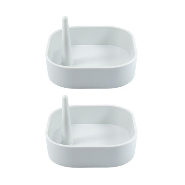 Kit 2 mini organizadores cinza claro oikos