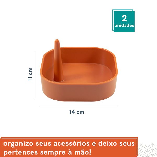 Kit 2 mini organizadores laranja oikos