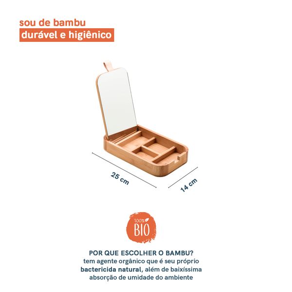 Porta cosmeticos de bambu - oikos