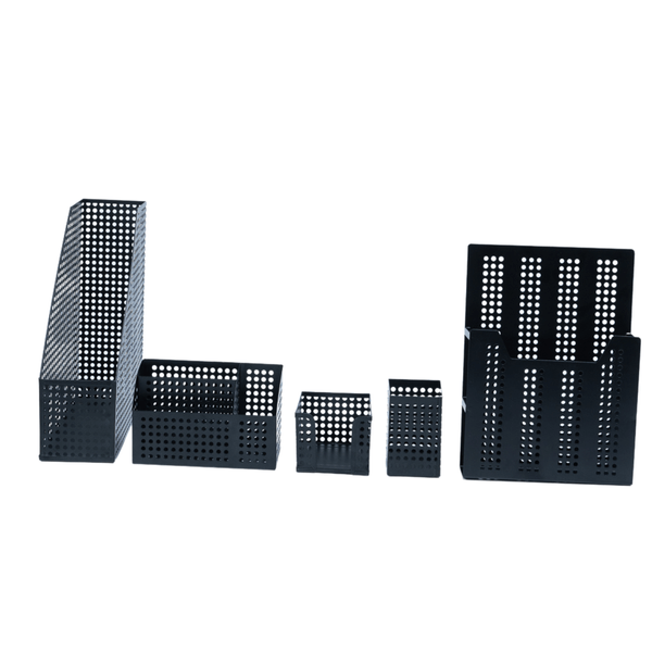 Kit porta caneta e porta objetos 5 pçs preto - oikos