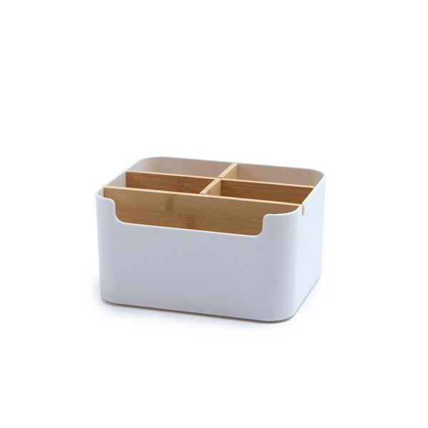 Organizador horizontal multiuso divisórias de bambu - oikos