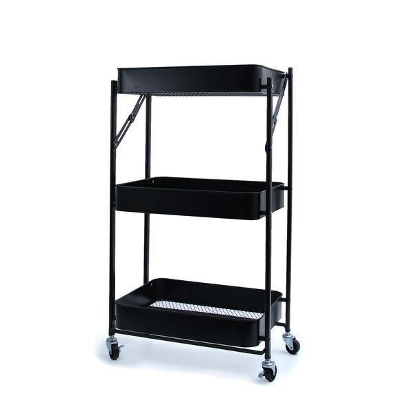 Carrinho organizador 3 andares dobrável - oikos