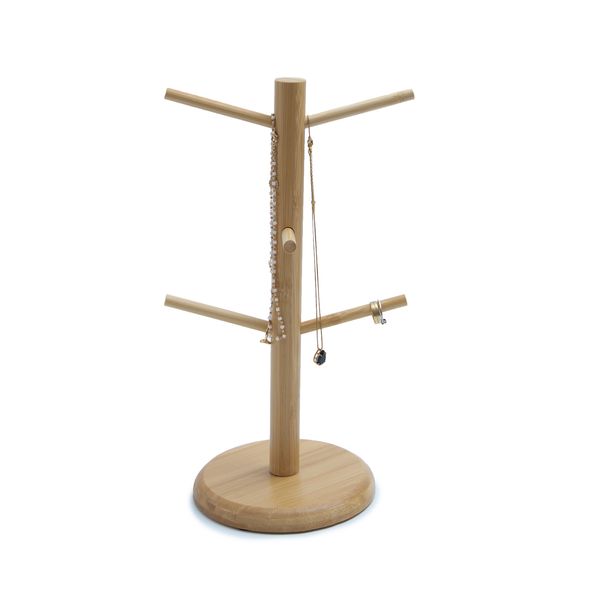 Porta-acessórios vertical de bambu 31cm - oikos