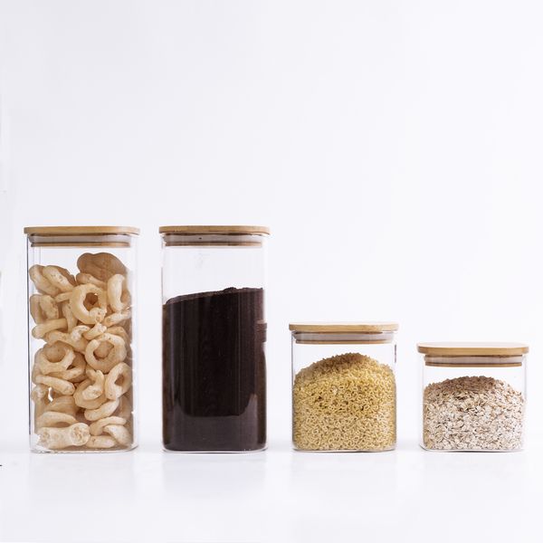 Kit potes de mantimento quad flex 600/800/1400ml - 4pçs