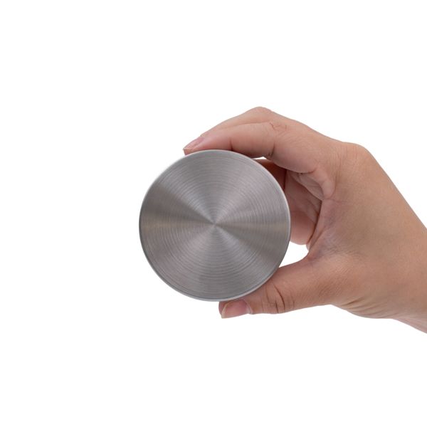 Kit 5 potes de vidro com tampa de inox redondos - oikos