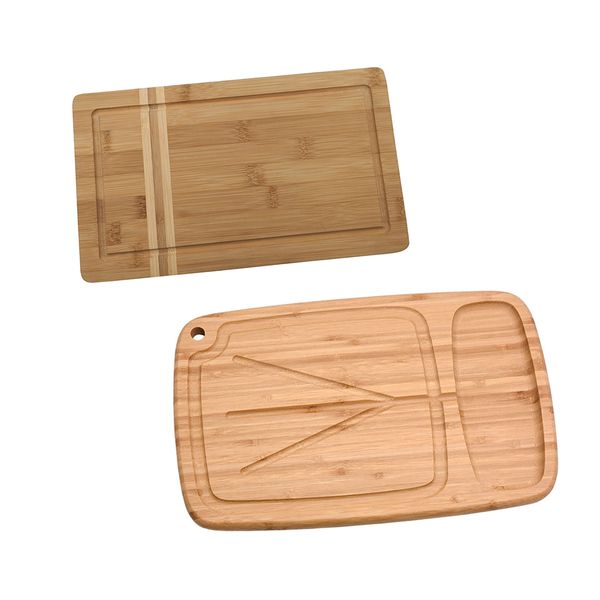 Kit 2 tábuas de bambu para servir e cortar - oikos