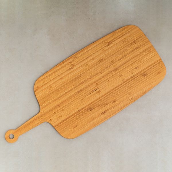 Tábua de corte ou de frios com alça de bambu 66cm - oikos
