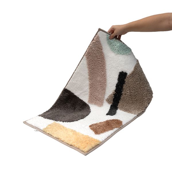 Tapete de banheiro antiderrapante de microfibra alta absorção orgânico - oikos