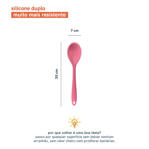 Colher de silicone duplo - oikos