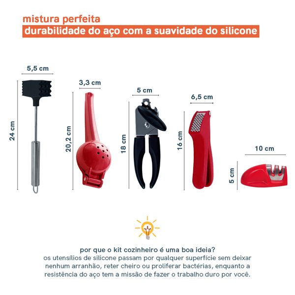 Kit de cozinha com 5 peças - oikos