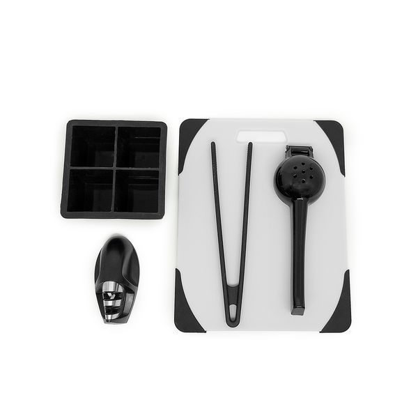 Kit de utensílios p/ preparo de bebidas 5 peças - oikos