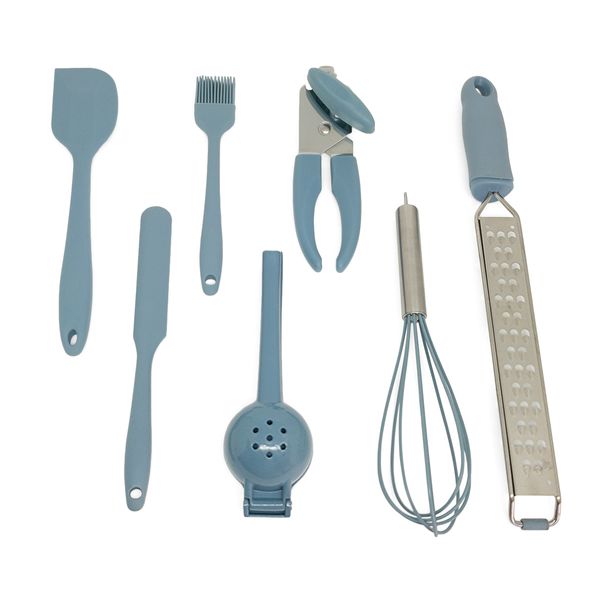 Kit confeiteiro c/ 7 peças azul - oikos