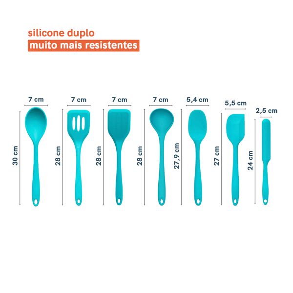 Kit de utensílios de cozinha com tábua 9 peças - oikos