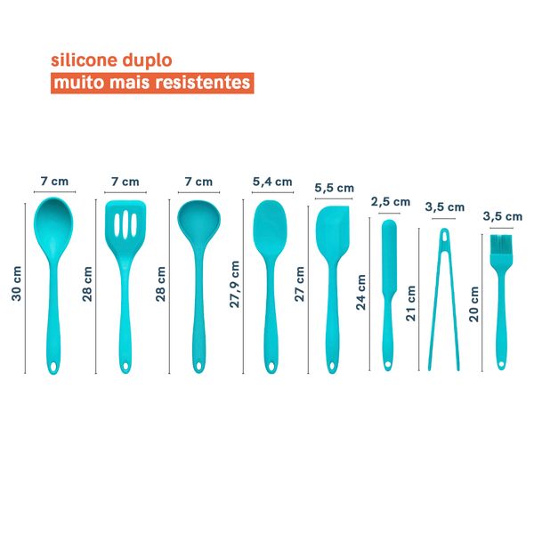 Kit de utensílios de cozinha 10 peças - oikos