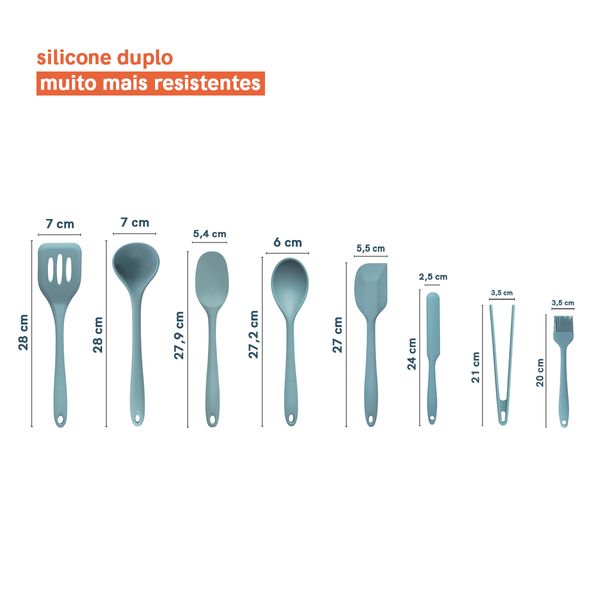 Kit utensílios de cozinha c/ cesto 11 peças - oikos