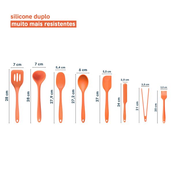 Kit utensílios de cozinha c/ cesto 11 peças - oikos