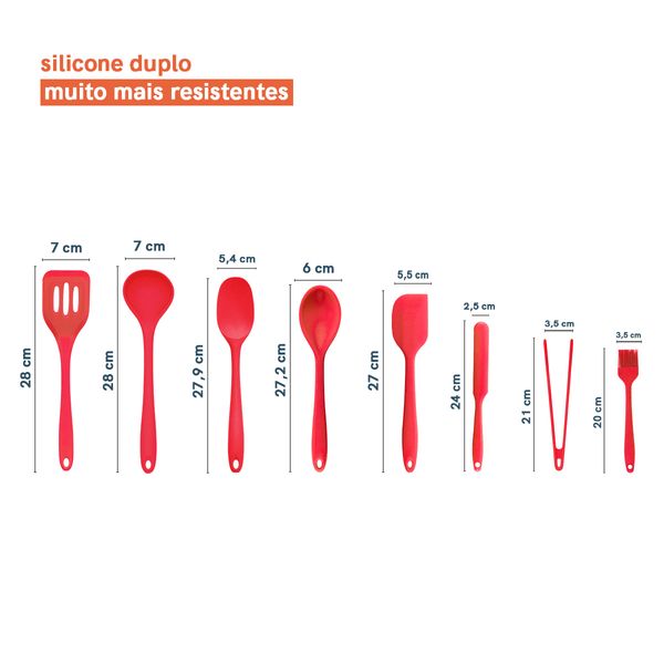 Kit utensílios de cozinha c/ cesto 11 peças - oikos