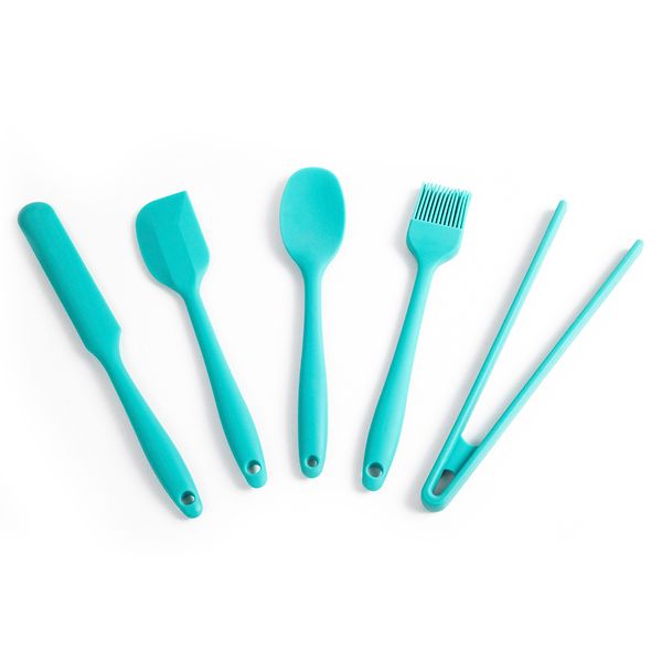 Kit de utensílios de silicone com 5 peças verde - oikos
