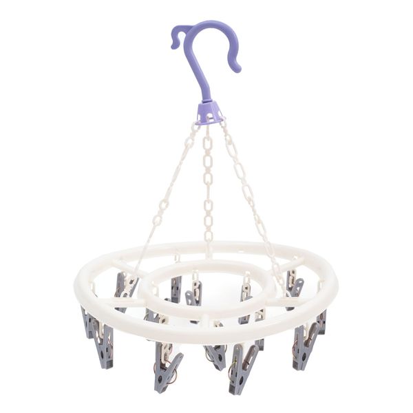 Mini varal com 16 prendedores de plástico - simplo