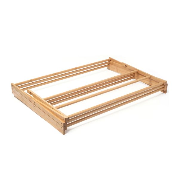 Varal vertical de bambu 3 andares - simplo