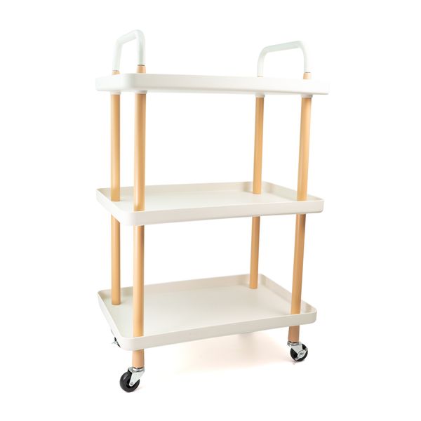 Carrinho multiuso 3 andares arredondado duo - oikos