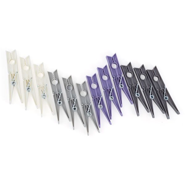 Prendedores de plástico multiuso 12 peças - simplo