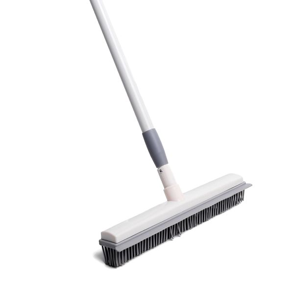 Vassoura emborrachada com rodo multiuso 2 em 1 limpeza geral varre e seca - simplo