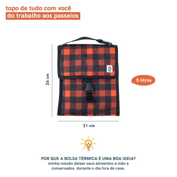 Bolsa térmica congelável lancheira buffalo  - oikos