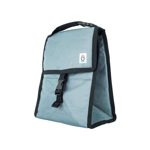 Bolsa térmica congelável lancheira cinza  - oikos